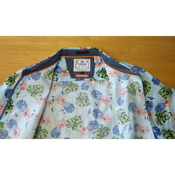 MBX Paradise Shirt Short Sleeve Premium Goods Tropical Button Down Mens L - Picture 10 of 16